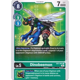Thẻ bài Digimon - TCG - Dinobeemon / EX1-041'
