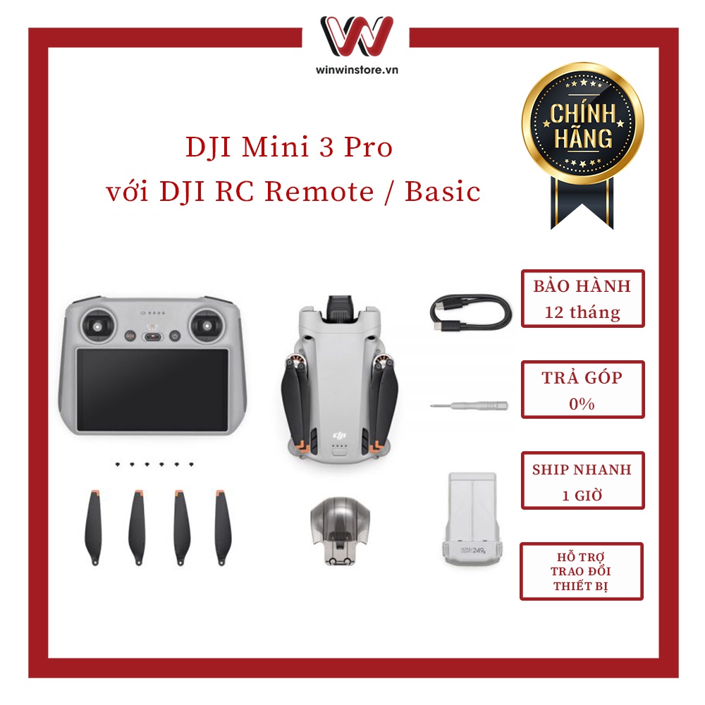 Flycam DJI Mini 3 Pro - Bảo hành chính hãng 12 tháng