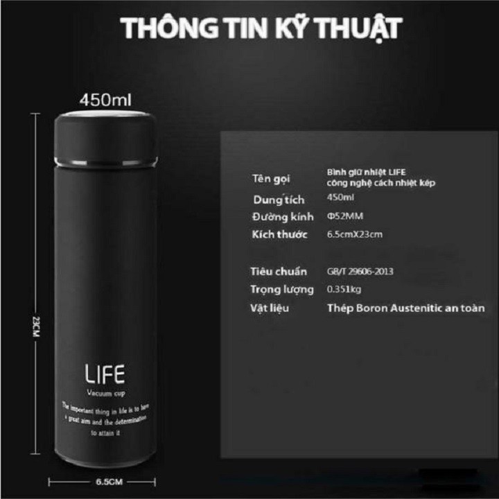 Bình Nước Giữ Nhiệt Life Chất Lượng Cao .