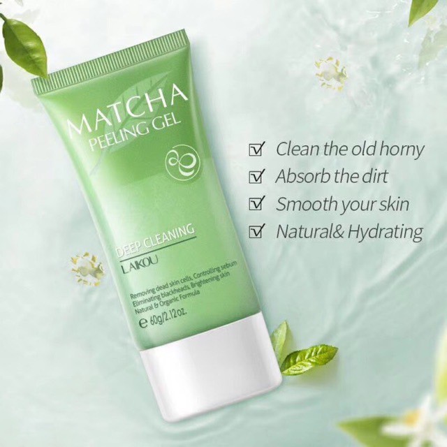 Gel tẩy tế bào chết mặt Laikou Matcha Peeling 60g