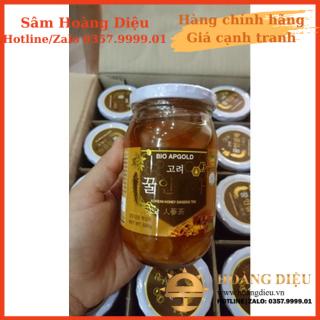 SÂM HOÀNG DIỆU - SÂM TƯƠI LÁT NGÂM MẬT ONG BIO APGOLD hũ 580g