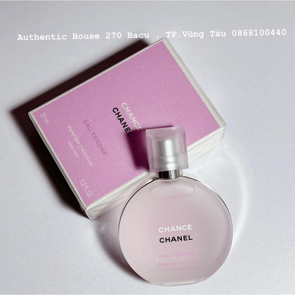 Nước hoa xịt tóc Chanel Chance Hồng Chance Eau Tendre Parfum Cheveux Hair Mist 35ml 🌸🌸🌸
