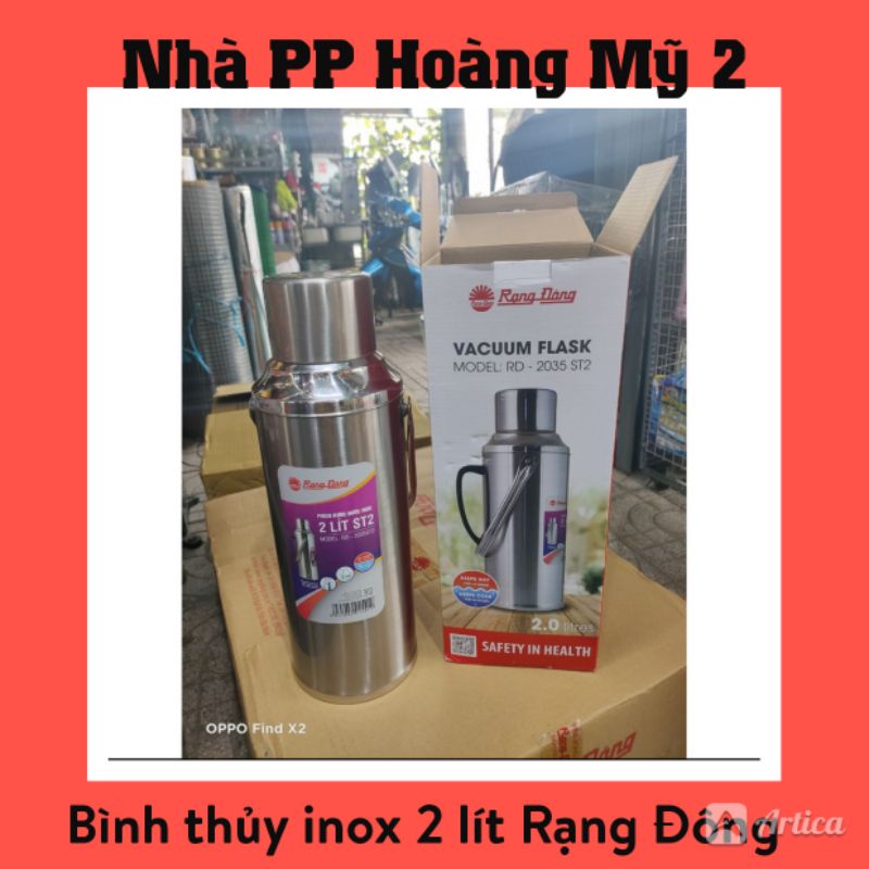 Bình thuỷ 2 Lít inox Rạng Đông RD2035 ST2