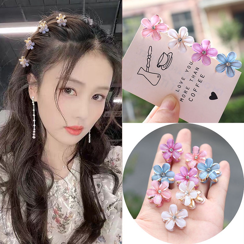 Kẹp Tóc Mái ĐÍNH CƯỜM HOA CÚC  Kẹp Càng Cua Phong Cách Hàn Quốc Ngọt Ngào
