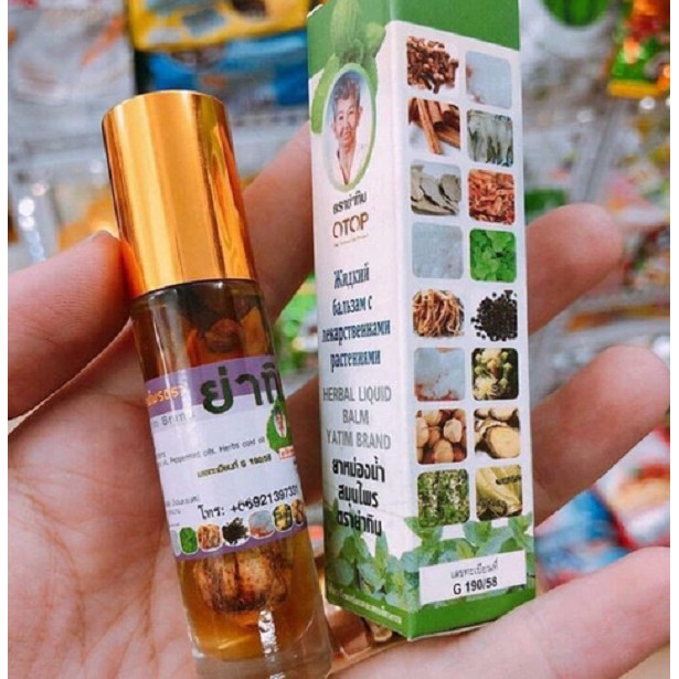 Dầu lăn thảo dược 13 vị OTOP HERBAL 5ml - Thái Lan