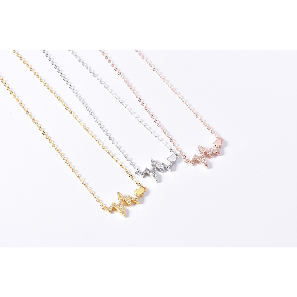 Dây chuyền vòng cổ nữ titan nhịp tim X4-210A - CAM KẾT KHÔNG GỈ, KHÔNG BAY MÀU - BẢO HÀNH 12 THÁNG