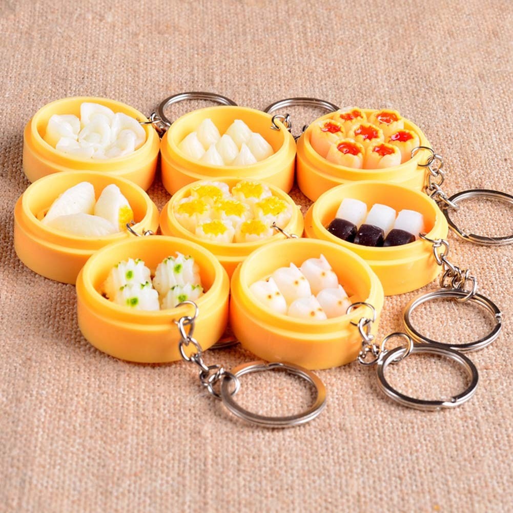 Móc khóa xửng hấp bánh dễ thương