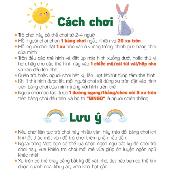 Trò Chơi BINGO MÙA XUÂN Cho Bé 3-6 Tuổi Hộp Háo Hức - Giúp rèn luyện vận động tay mắt, nâng cao khả năng phản xạ