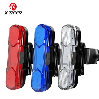 X-TIGER Đèn hậu xe đạp Chống thấm nước 3 màu Bốn chế độ chiếu sáng Đèn xe đạp đi đêm USB