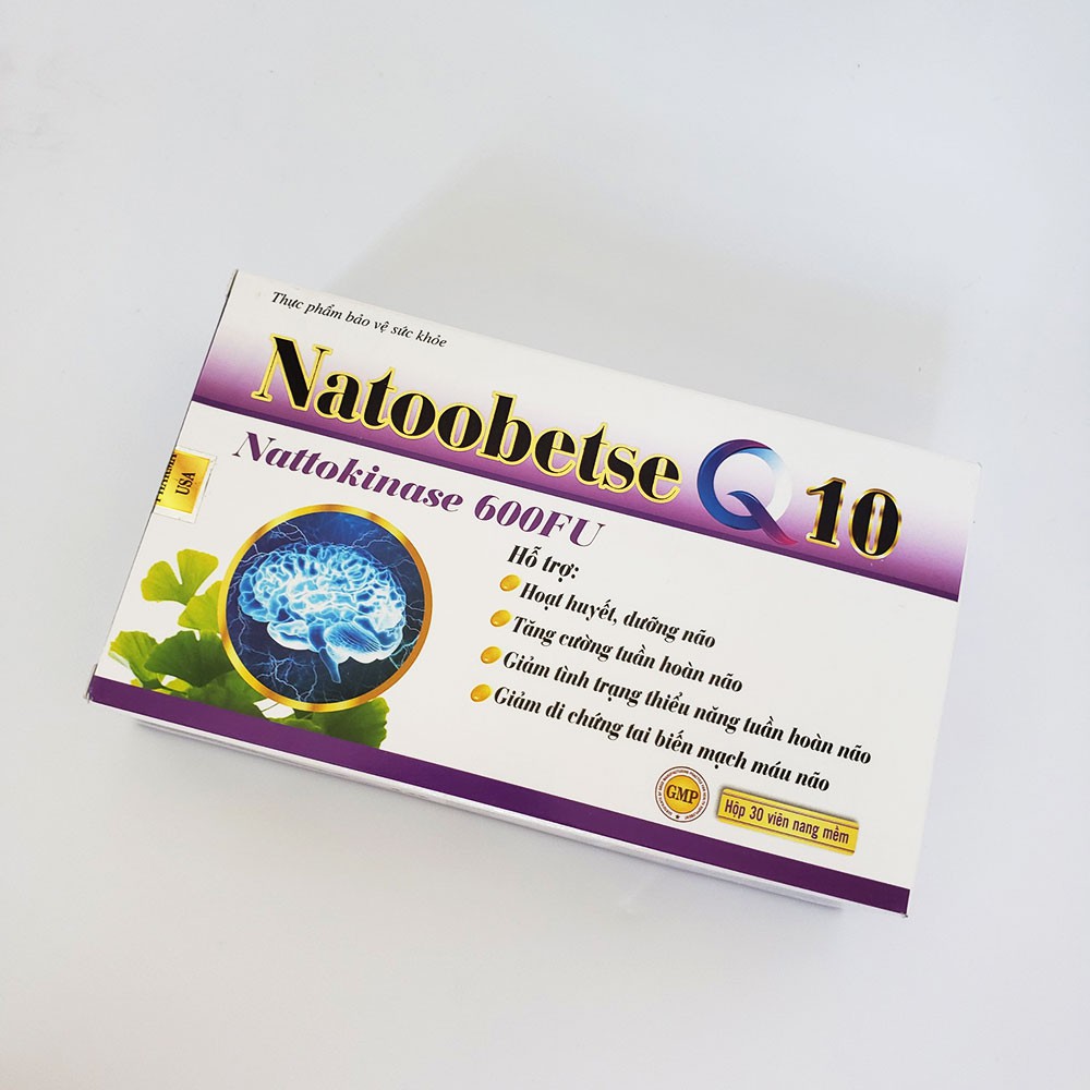 Hoạt huyết dưỡng não Natoobetse Q10 giúp tăng cường tuần hoàn não hộp 30 viên