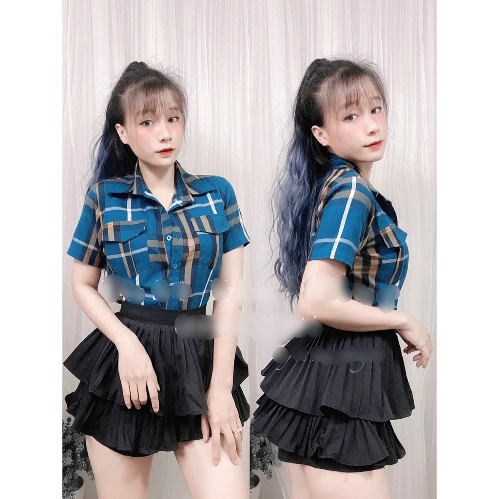 áo sơ mi carro nắp túi cực hot hit ảnh chụp thật