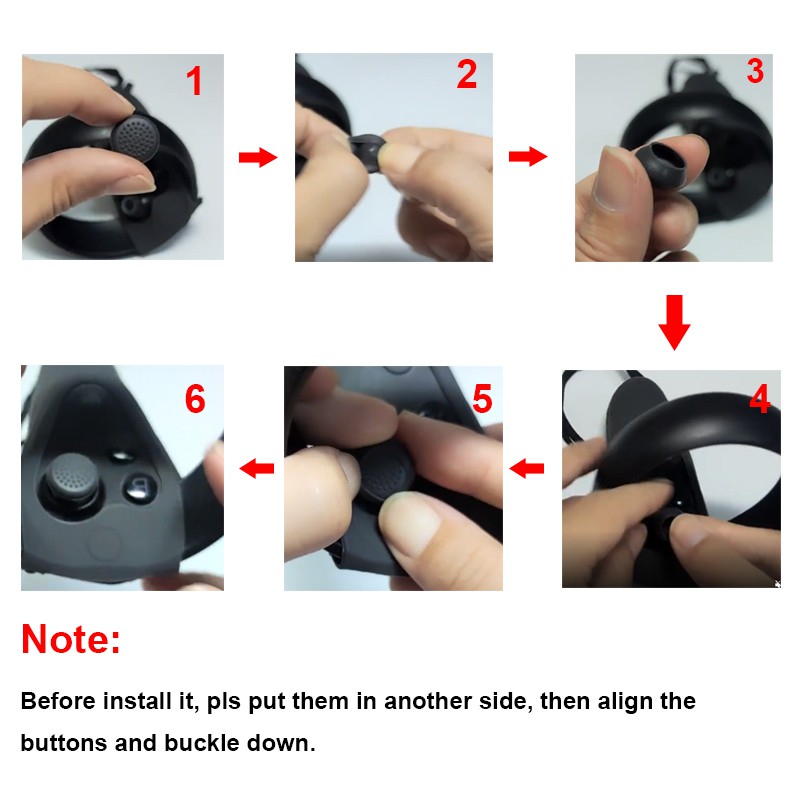 Set 4 Nắp Silicon Bảo Vệ Tay Cầm Điều Khiển Cho Oculus Quest 2 / Rifts