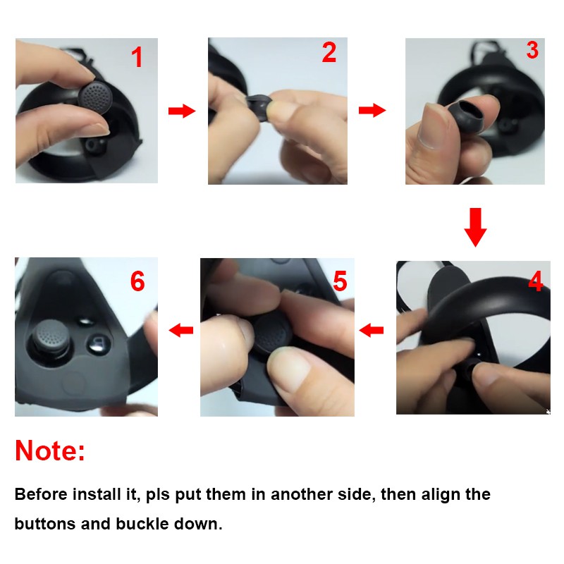 Set 4 Nắp Silicon Bảo Vệ Tay Cầm Điều Khiển Cho Oculus Quest 2 / Rifts | WebRaoVat - webraovat.net.vn