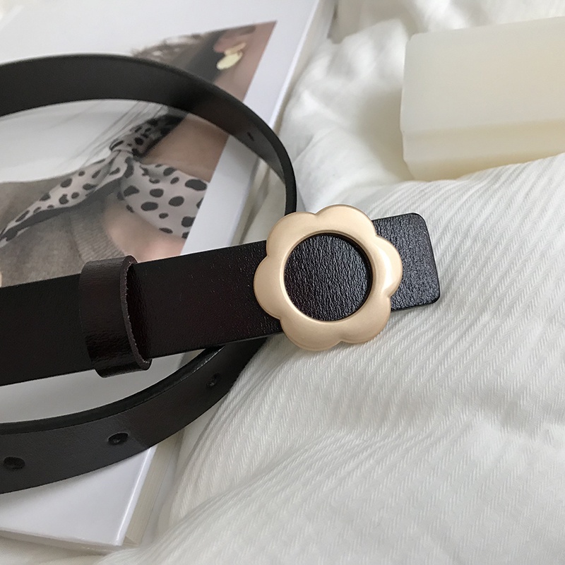 Thắt Lưng Da Khóa Kim Loại Đơn Giản Thời Trang Cho Nữ