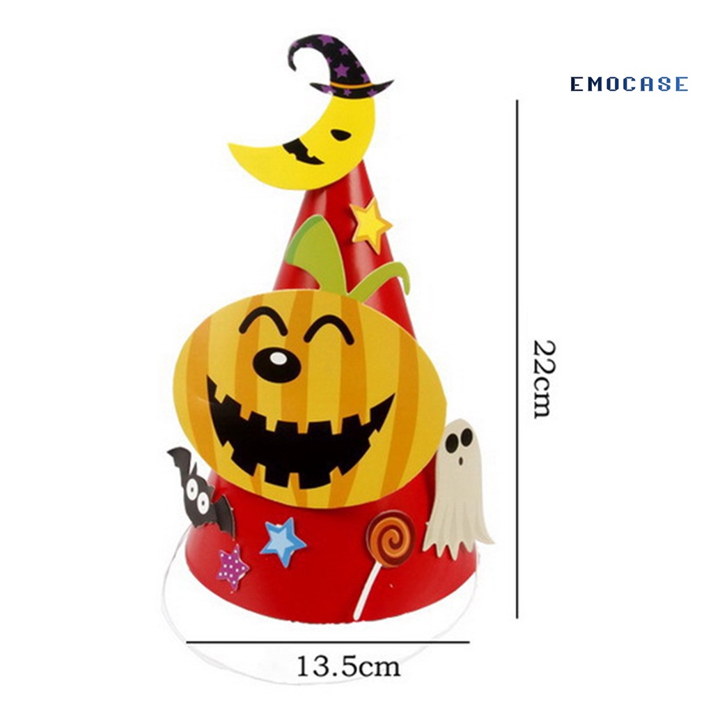 Mũ Halloween In Họa Tiết Hoạt Hình Kinh Dị 3D Dễ Thương Gọn Nhẹ Có Thể Tái Sử Dụng