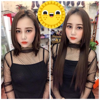 Tóc Giả Kẹp Chữ U Thẳng Dài 60cm – Tóc Dài Tự Nhiên, Kẹp Gọn Trong 5 Giây!