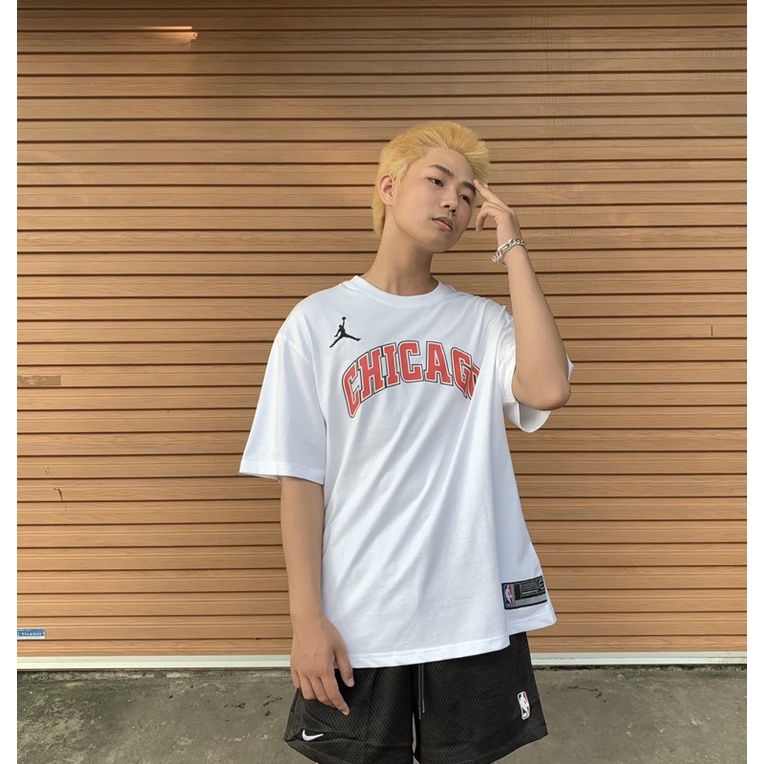 Áo phông Chicago , áo thun bóng rổ phom rộng, vải 100% cotton cao cấp
