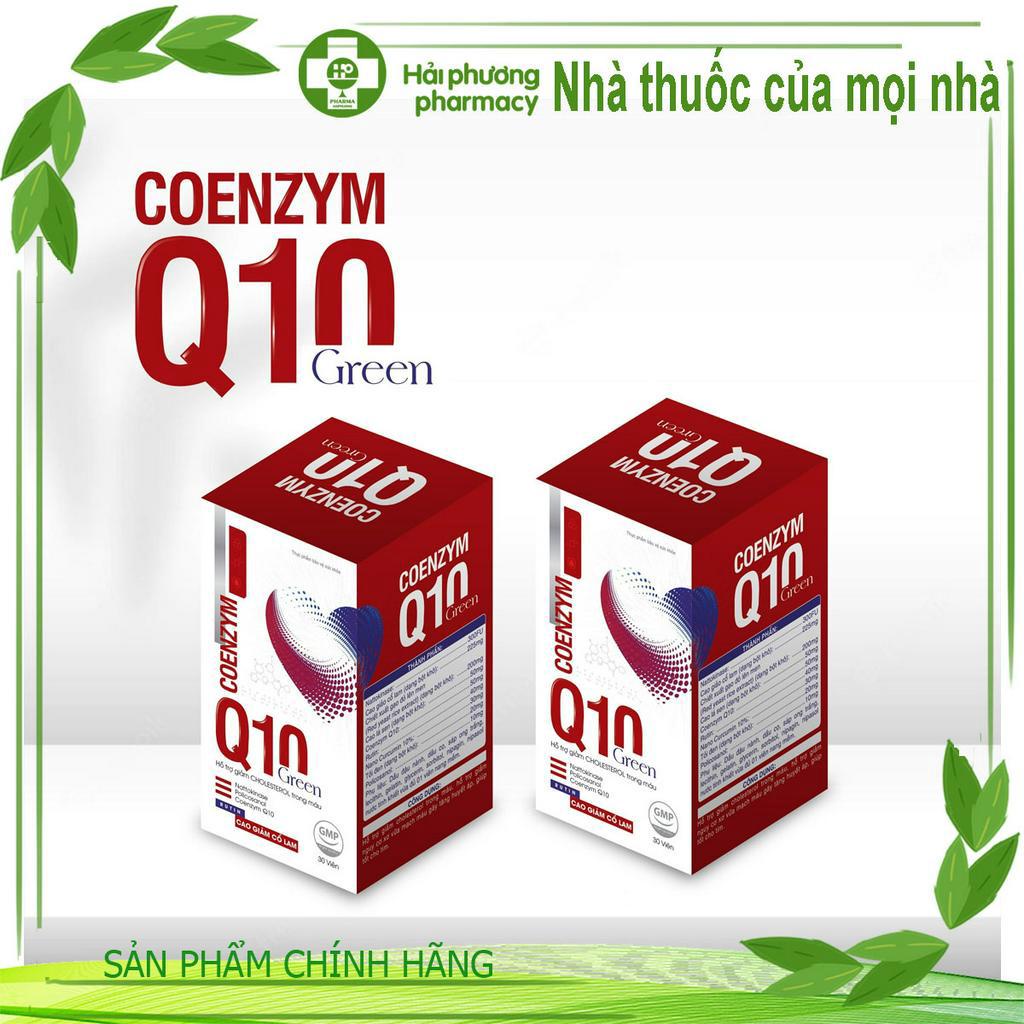 Coenzym Q10 Green - Hỗ trợ giảm nguy cơ xơ vữa động mạch, tốt cho tim mạch, cải thiện suy tim 30 viên