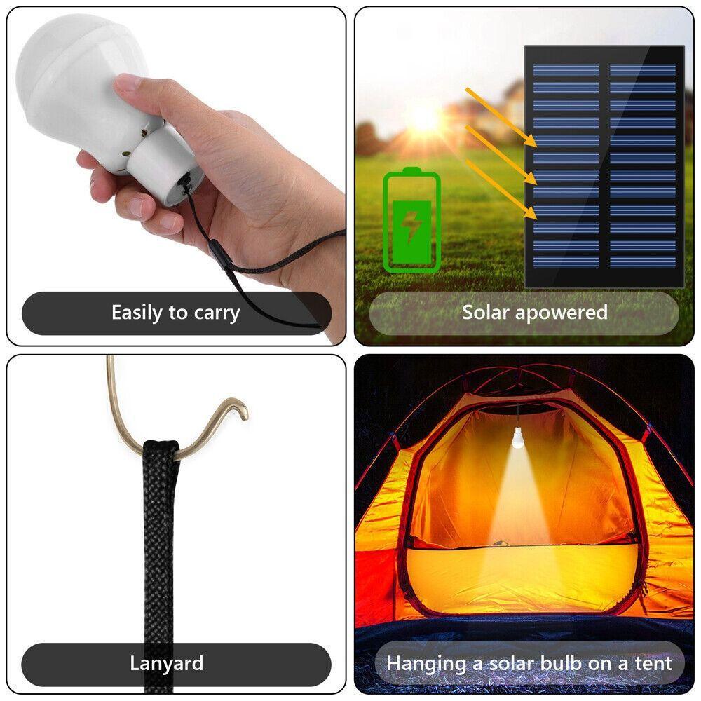 JANE Bóng Đèn Cắm Trại Sử Dụng Năng Lượng Mặt Trời 130LM