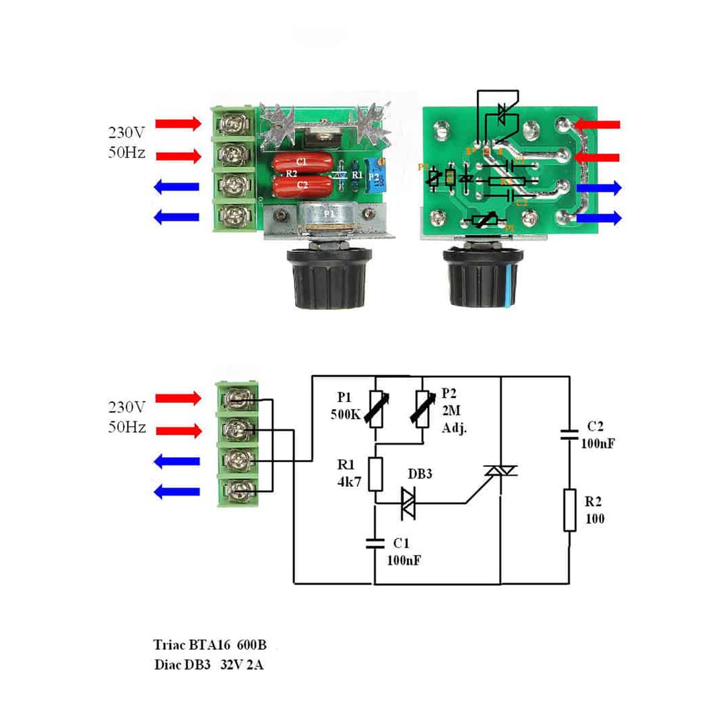 Mạch Dimmer AC 2000W