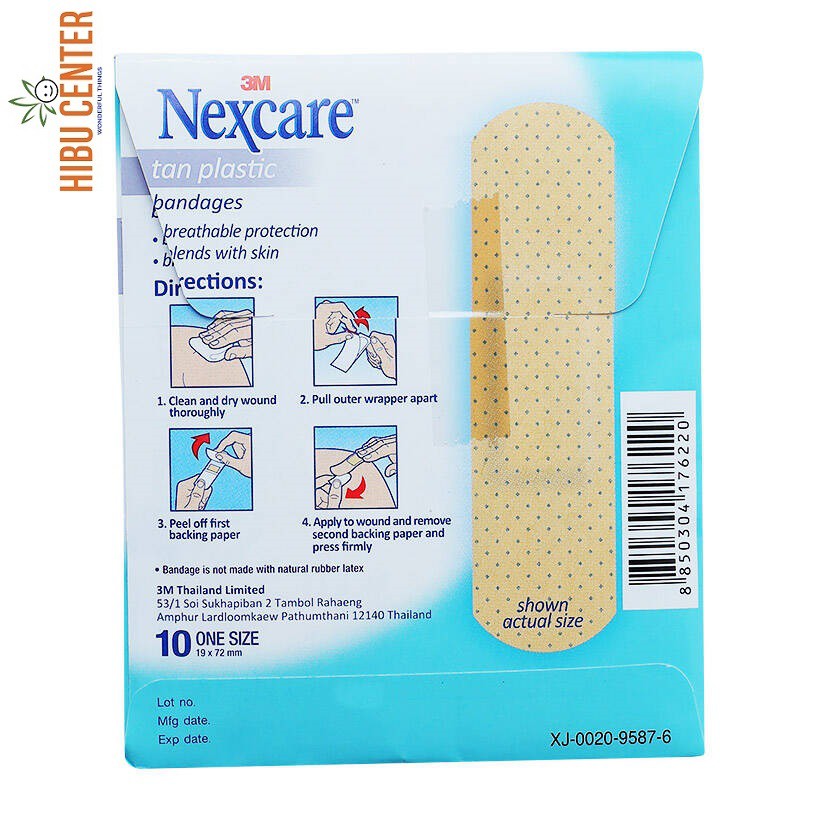 Hộp Băng keo cá nhân TAN 3M Nexcare 10 miếng/gói, 10 gói/hộp - XH002023378 – Hàng Chính Hãng - HIBUCENTER