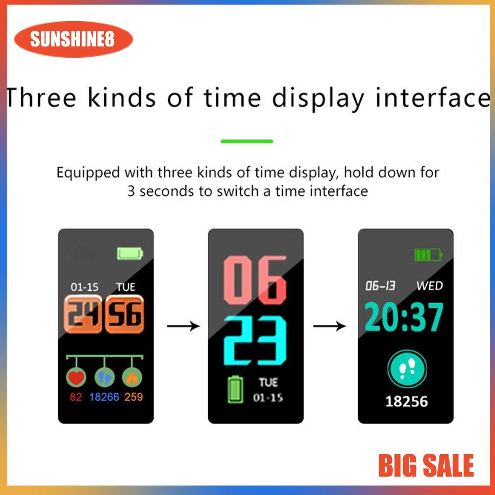 【SUN】Smart Bracelet Y5 Color Screen Smart Watch Heart Rate Blood Pressure Bracelet
