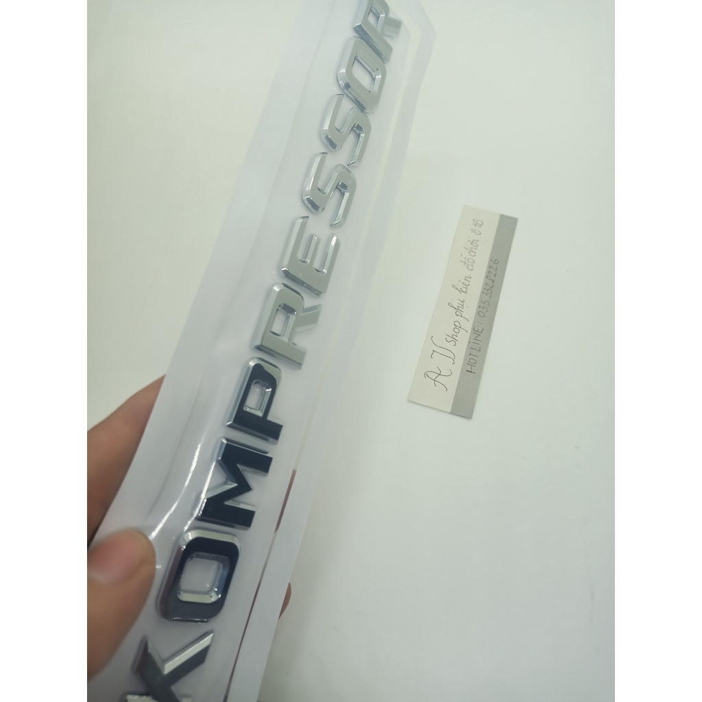 Miếng Dán Chữ Kompressor Bằng ABS Trang Trí Xe Hơi Mercedes Benz