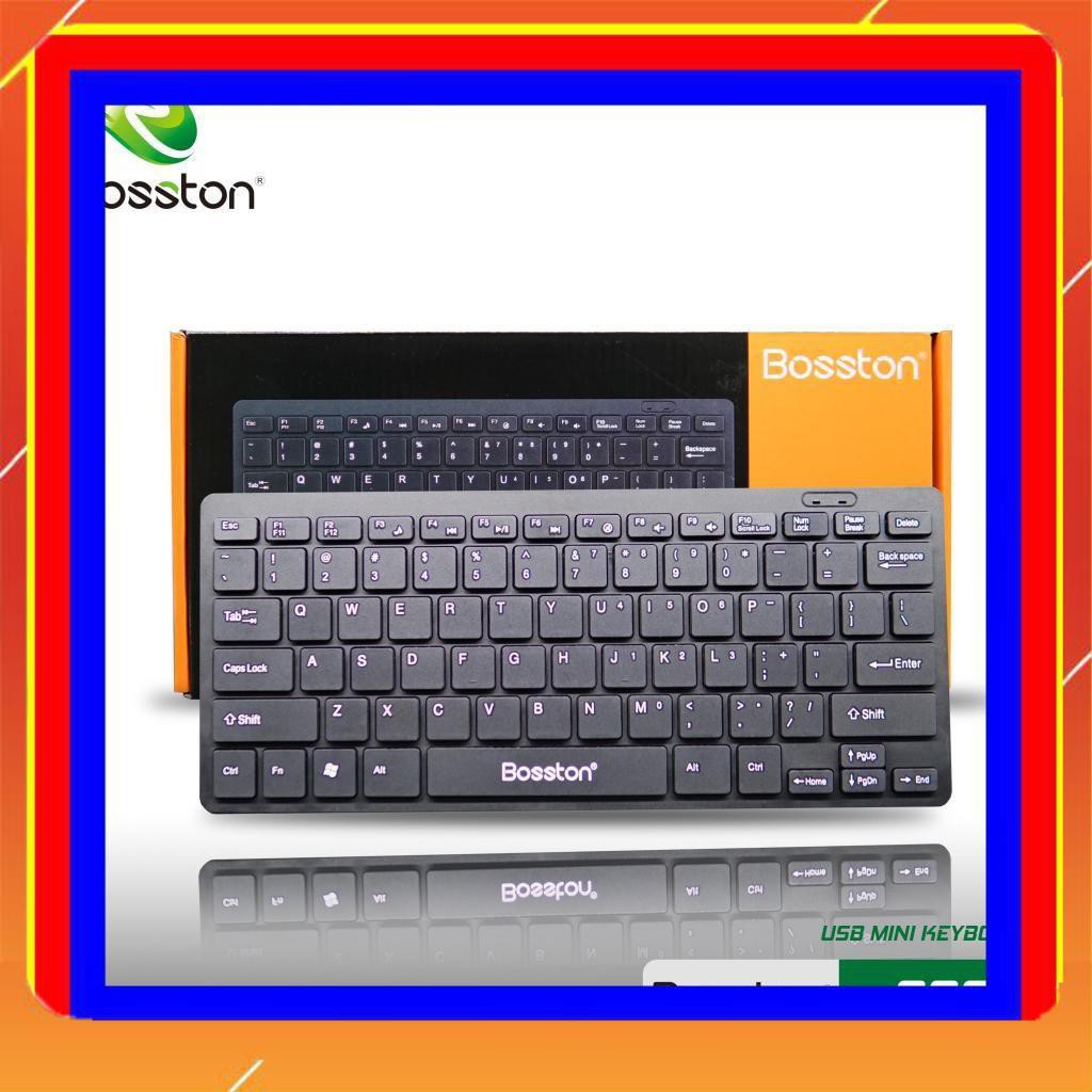 Bàn Phím Máy Tính KEYBOARD BOSSTON MINI 868 USB Khắc Laser Chống Mờ Chính Hãng BH 12T (MSP KB70)