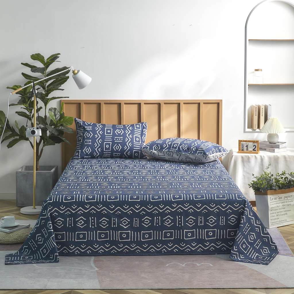 Bộ Ga Gối Cotton-Ga Gối Chất Liệu Cotton 100% Thoáng mát Không Xổ Lông, Phai Mầu Đủ Kích Thước