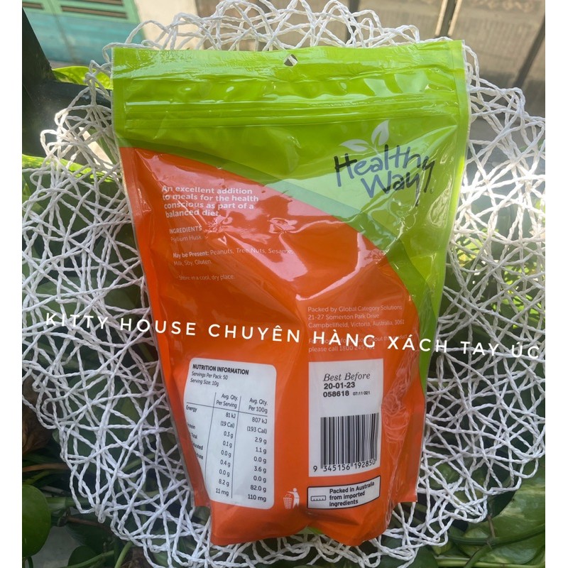 BỘT VỎ MÃ ĐỀ HEALTHY WAY PSYLLIUM HUSK GÓI 500GR