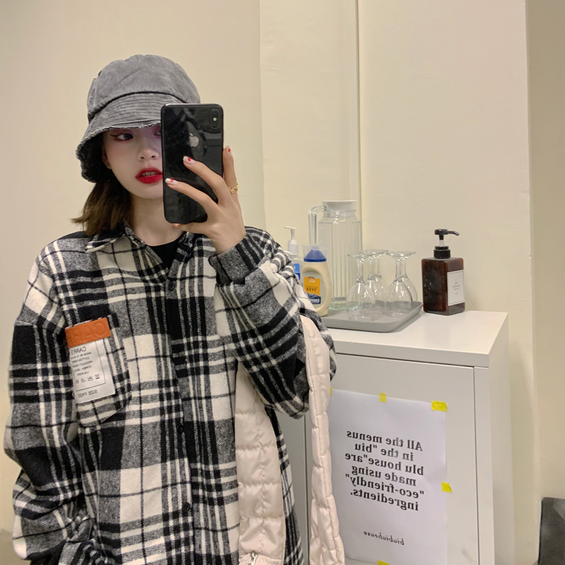 Áo sơ mi SUXI tay dài họa tiết caro thời trang trẻ trung dành cho nữ