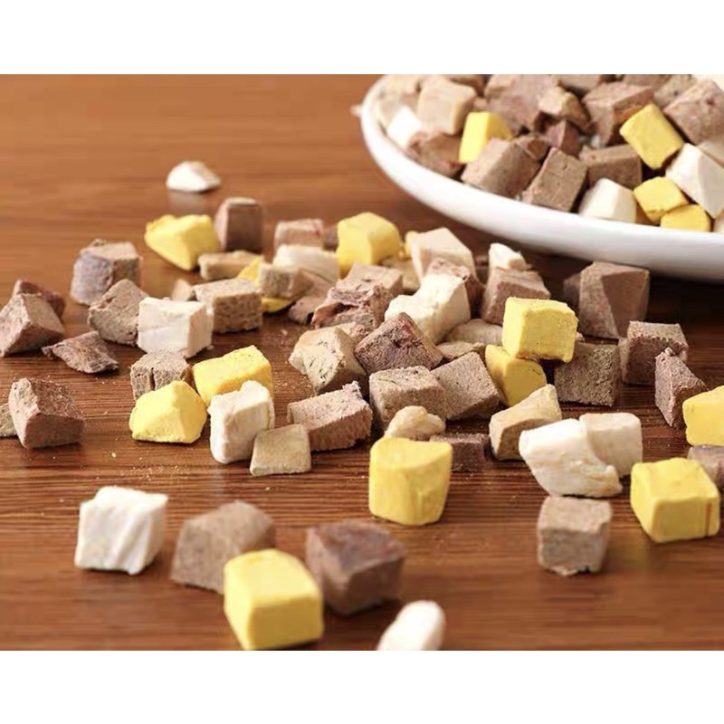 Thức Ăn Đông Khô Mix 4 Vị Thơm Ngon Dinh Dưỡng Cho Thú Cưng Chó Mèo 460gr - Xiuxiu Giang