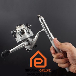 Cần Câu bút Tặng: máy + phao + chuông +cước + lưỡi+ phao xốp