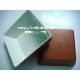 Set 2 bát nhựa vuông tiện lợi
