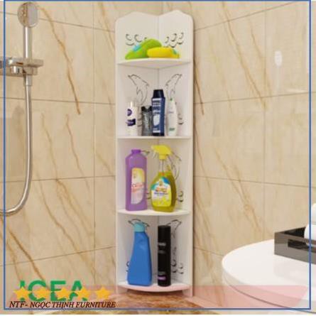🍀 Kệ góc nhà tắm 4 tầng họa tiết đáng yêu (NTF230 +NTF231)
