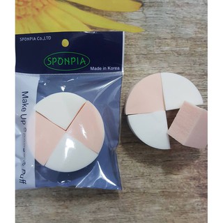 Bông Phấn Latex Hình Tròn 4 Miếng Sponpia