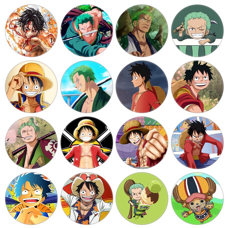1 Huy Hiệu Cài Áo Hình Nhân Vật Chopper Zoro Luffy Trong Phim Hoạt Hình One Piece