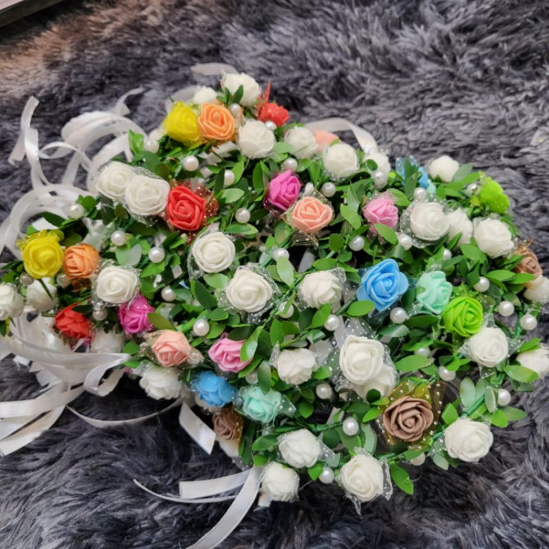 [ GIÁ SIÊU RẺ ] VÒNG HOA ĐỘI ĐẦU KỈ YẾU BẢN NHỎ ĐÍNH NGỌC