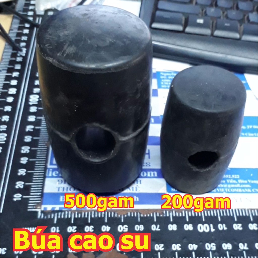 Búa cao su, Búa nhựa màu đen, có tay cầm nặng 500gam kde5906