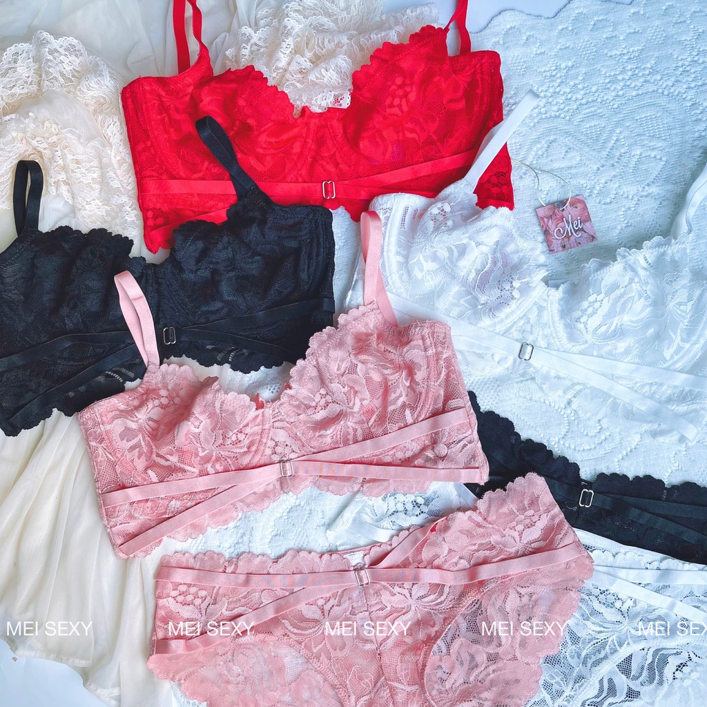 Bộ Đồ Lót Nữ Có Gọng Ren Hoa Mỏng Sexy Cao Cấp, Nâng Ngực Tự Nhiên Mềm Mại Thoáng Mát_LM012 | BigBuy360 - bigbuy360.vn