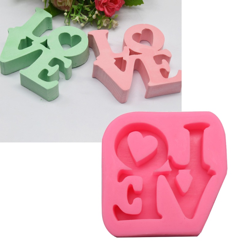 Khuôn Silicone Làm Nhựa Resin Hình Chữ Love / Ký Tự / Trái Tim