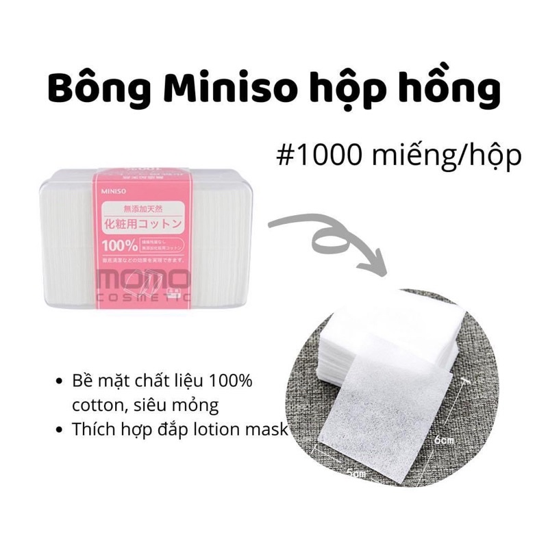 [Mã SKAMLTSM9 giảm 10% đơn 99K] BÔNG TẨY TRANG MINISO