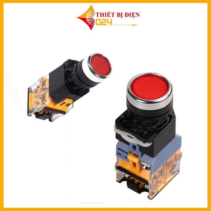 Nút Nhấn Đề Nhả Không Đèn LA38 380V 10A 2 Tiếp Điểm 1 Mở - 1 Đóng