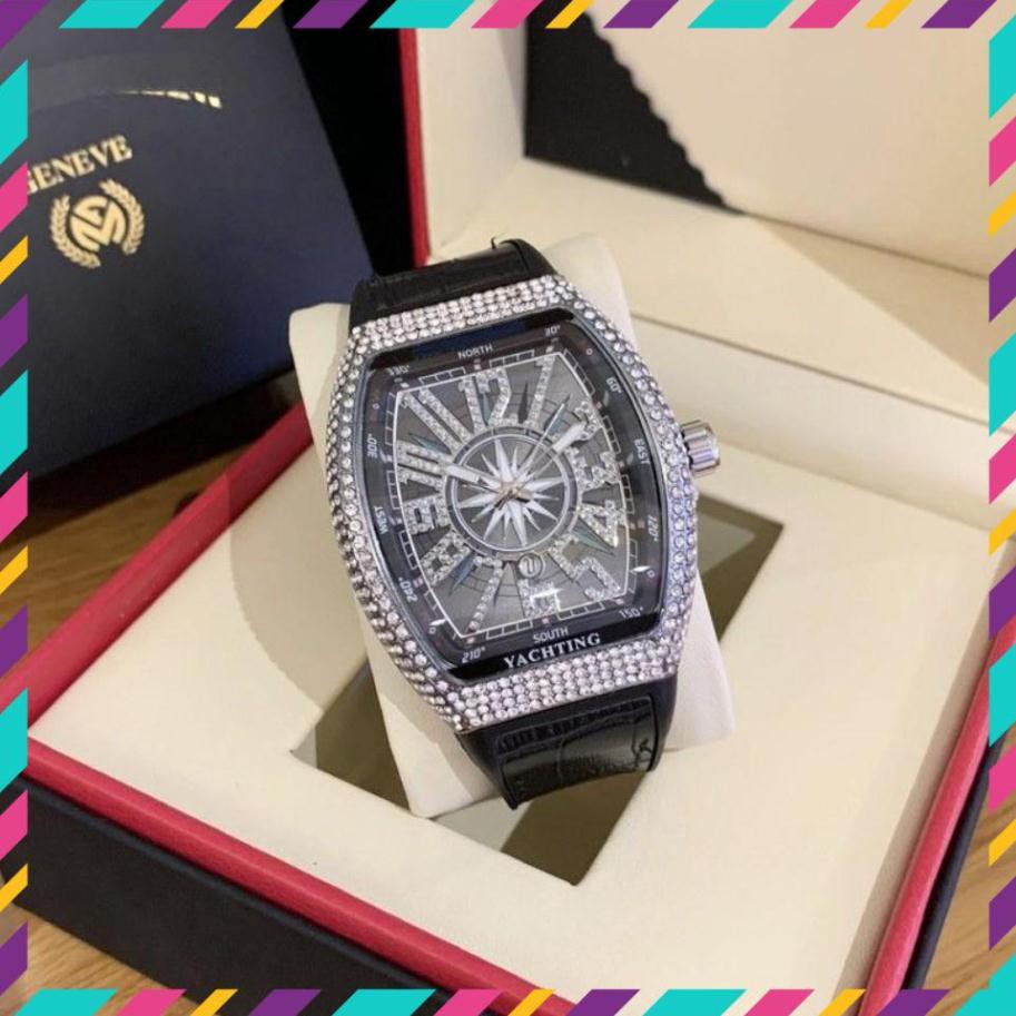 Đồng hồ Nam FM88 Franck muller dây da đính đấ cao cấp