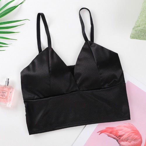 Áo Lót Ngực Satin Mềm Mịn Cổ V Sexy Cho Nữ OTIS 3313