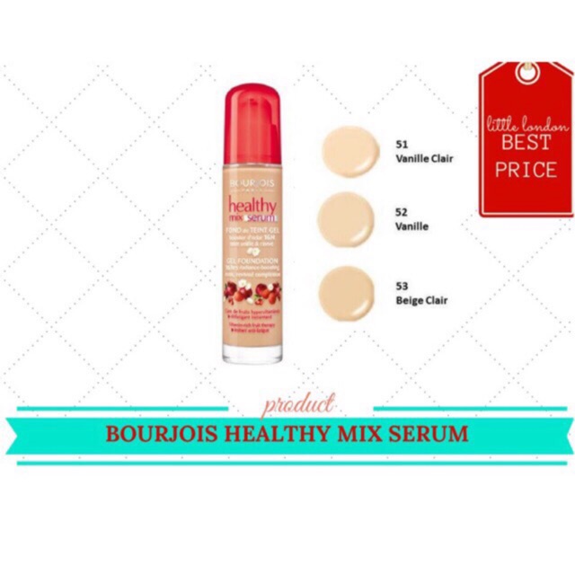 Kem Nền Bourjois Healthy Mix Serum Gel Foundation (30ml)  Made in Paris