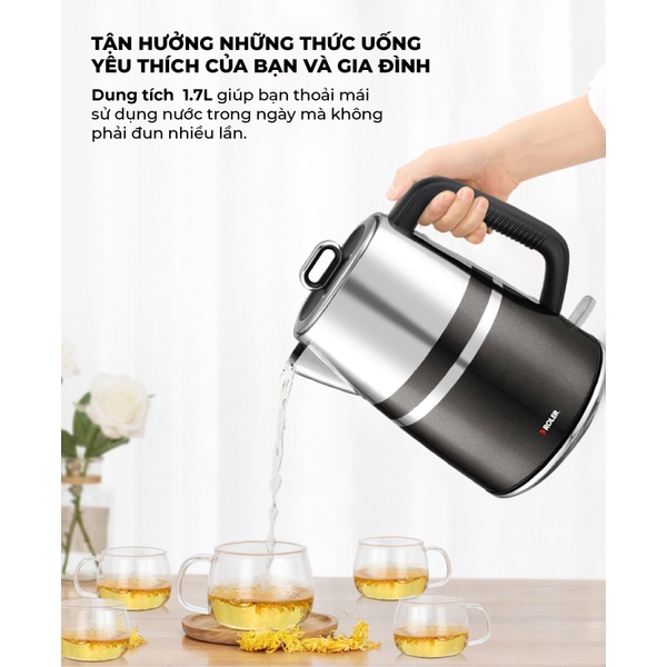 Ấm siêu tốc 1.7 Lít ROLER RK-5127