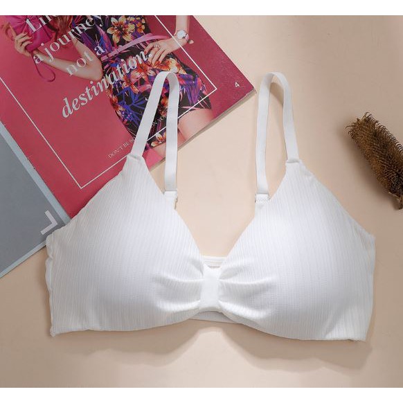 [RẺ VÔ ĐỊCH] Áo bra nữ len tăm hình nơ thể thao âng ngực - Áo bralette coton mềm không gọng mút mỏng Y27