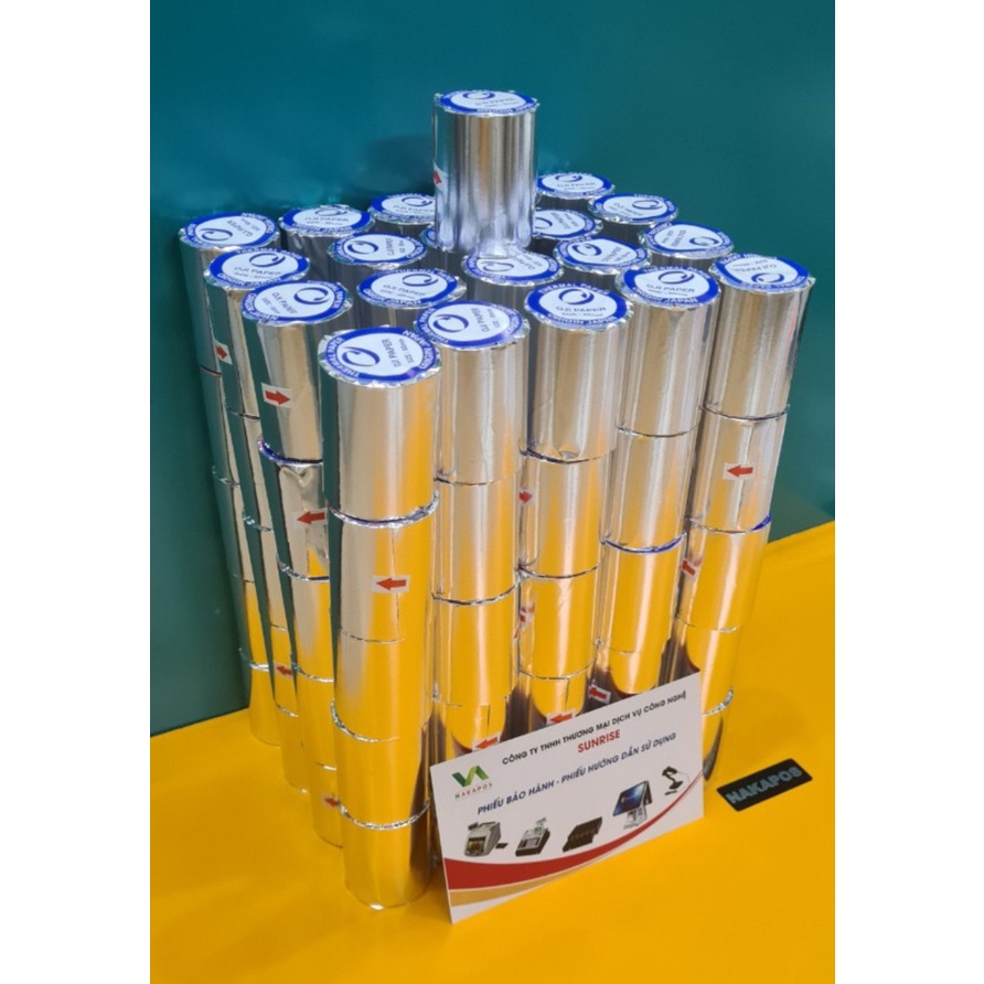Combo 50 cuộn Giấy in bill, Giấy in nhiệt, Giấy in hóa đơn K57x45mm ( K58x45mm )