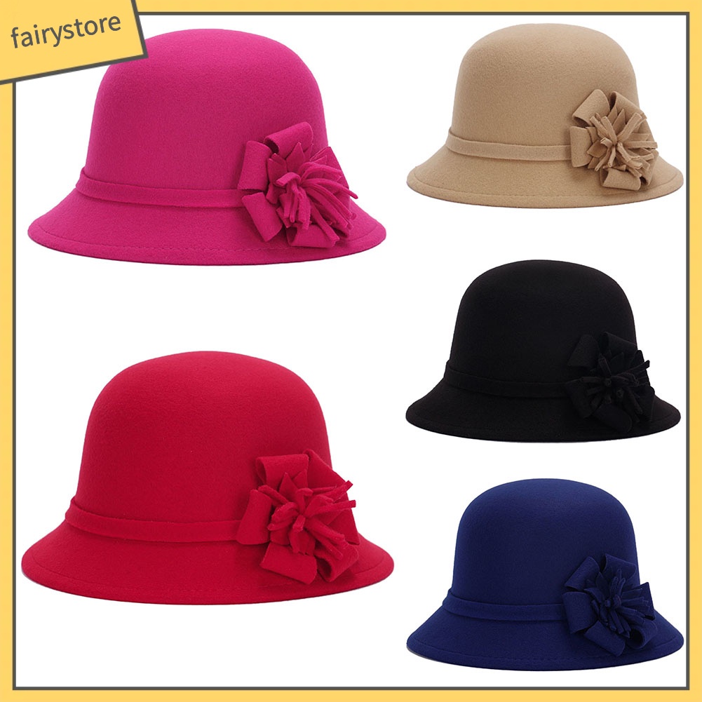 Mũ dáng quả dưa màu trơn phong cách thời trang vintage cho nữ